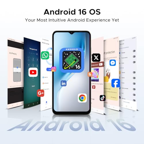 DOOGEESmart Note 56X Pro Mobile Phones, Android 16 Smartphone, Gemimi AI 6150mAh, Ultra-Slim 6.56" HD+, 32GB+128GB/TF 2TB Android Phones, SIM Free Mobile Phone Unlocked, Fingerprint/Face ID/OTG/NFC