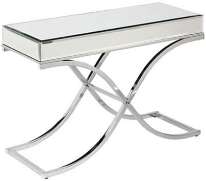 251 First Monroe Chrome Mirrored Console Table