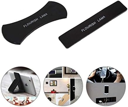 CHAOYOU Flourish Lama Universal Sticker Amazing Fast Nano Rubber Pad No Trace Multi-Function Car Bracket Pods Phone Holder Stand-2PC/set,Black