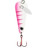 Northland Tackle Ice Fishing Thumper Spoon, Stamped Brass Flutter Spoon Ice Fishing Lure for Walleye, Crappie, &amp; More, 10 Colors, 1/16 Oz, 1/8 Oz, 3/16 Oz, &frac14; Oz Lure Sizes