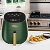 Elegant-Life-45-L-Air-Fryer-Oil-Free-7-in-1-with-Recipes-Cookbook-1400W-LCD-Touchscreen-Air-Oven-Cooker-Oil-Free-Hot-Cooker-BPAPFOA-Free Elegant Life 4.5 L Air Fryer Oil Free 7 in 1 with Recipes Cookbook, 1400W LCD Touchscreen Air Oven Cooker, Oil Free Hot Cooker, BPA&PFOA Free