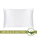 MOMMESILK Mulberry Silk Pillowcase White Queen 20 X 30- Inches