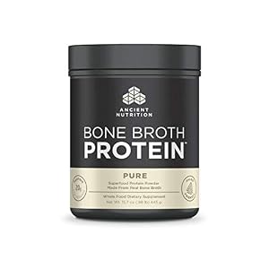 Image of Ancient Nutrition Bone Broth Protein, Pure - Dairy Free, Gluten Free and Paleo Friendly, 20 Servings