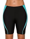 CharmLeaks Women's Long Boardshort High Waisted Tankini Shorts Jammer Swimsuit