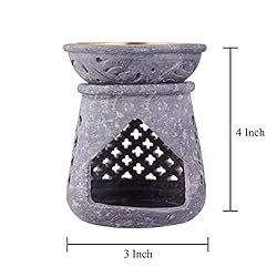 4 Inch Oil Warmer Aromatherapy Burner - Soapstone