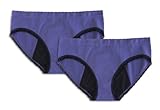 Anigan StainFree 2 Pack Seamless Hipster Menstrual Period Panty - Blue