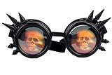Kaleidoscope Steampunk Rave Glasses Goggles with Rainbow Crystal Glass Lens