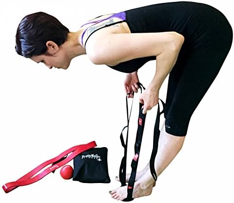 Yoga Workout Kit (includes yoga strap, firm massage ball and thick loop resistance band)
