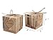 Kaptin 50 Pack Candy Favor Boxes Vintage Kraft Bonbonniere with Burlap Twine, Love Heart Imitation Bark Gift Bag for Wedding Birthday Bridal Party Shower Decoration