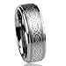 8MM Titanium Comfort Fit Wedding Band Ring Laser Etched Celtic Knot Design Ring (7 to 14)