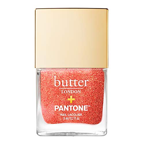 Butter London Pantone Living Coral Glazen Peel-Off Glitter Nail Lacquer Butter London Pantone Living Coral Glazen Peel-Off Glitter Nail Lacquer