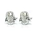 Teri's Boutique Men's Jewelry Star Wars Darth Vader Head Silver Tone Cufflinks Pair w Box