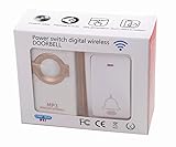 Starsea Customizable Wireless Doorbell Kits No Battery Required for both Transmitter and Receiver, Waterproof Push Button, 8-Level Volume and LED Flash, Pre-customized 16 Ring Tunes