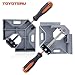 TOYOTERU 90 Degree Corner Clamp Adjustable Bench Vise Tool for Woodworking Welding Doweling Aquarium Cabinet Frame Water Tank - Single Handle with Gloves
