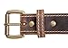 Daltech Force - Distressed Steel Core American Bison Leather Gun Belt - 14/15 oz - CCW - Brown - 1.5 inch Wide - 1030DW-45
