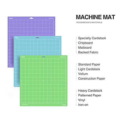 Diyit 12x12 Cutting Mat for Cricut Maker 3/Maker/Explore 3/Air 2/Air