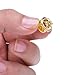 EBOOT Pack of 50 Tie Tacks Blank Pins with Clutch Back (Gold)