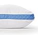 Gusseted Quilted Bed Pillows (King, Blue)