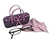 MyEyeglassCase 2 Pieces Glasses Case Holder - Eyeglass Case Hard Shell - Soft Sunglasses Case, Large sunglass holder with Soft Pouch & Cloth - Eye Glass Case Box for Glasses (AS113+CT8 Black)