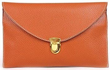 JOVANAS FASHION Envelope Clutch Chain Purse Lady Handbag Tote Shoulder Hand Bag (Light Brown)