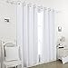 Deconovo Heavy Microfiber Blackout Shades with Triple-pass Coating Back Layer Grommet Blackout Curtains Thermal Insulated Room Darkening Curtains for Bedroom 52W x 63L Inch White 1 Pair