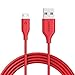 Anker Powerline Micro USB - Charging Cable, with Aramid Fiber and 5000+ Bend Lifespan for Samsung, Nexus, LG, Motorola, Android Smartphones and More (Red, 6ft)