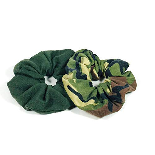 Amazon Com Set Of 2 Camouflage Scrunchies Extra Full Camo