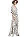 Milumia Women's Boho Split Tie-Waist Vintage Print Maxi Dress White M