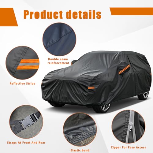 kayme - Funda para Coche de 7 Capas,Compatibles con Ford Escape (2000-2025) de, para Todo Tipo de Clima, Cubierta Completa para Exteriores, protección contra Rayos UV,Negro