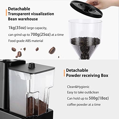 Huanyu Coffee Grinder Electric Flat Burr Grinding Machine Automatic