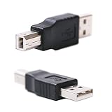 HDE® USB Type A Male to USB Type B Male Adapter