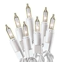 Noma/Inliten 100-Count Clear Light Set, White Wire