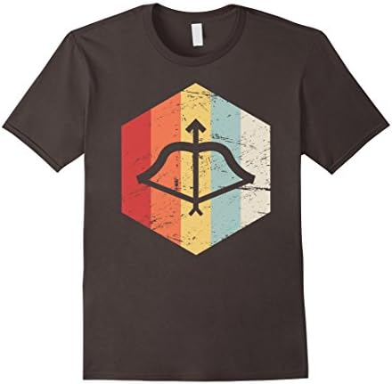 Mens Retro Astrological Sign - Sagittarius T-Shirt Large Asphalt