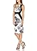 Fantaist Women's Vintage Knee Length Formal Party Floral Print Bridesmaid Dress (M, FT601-White)