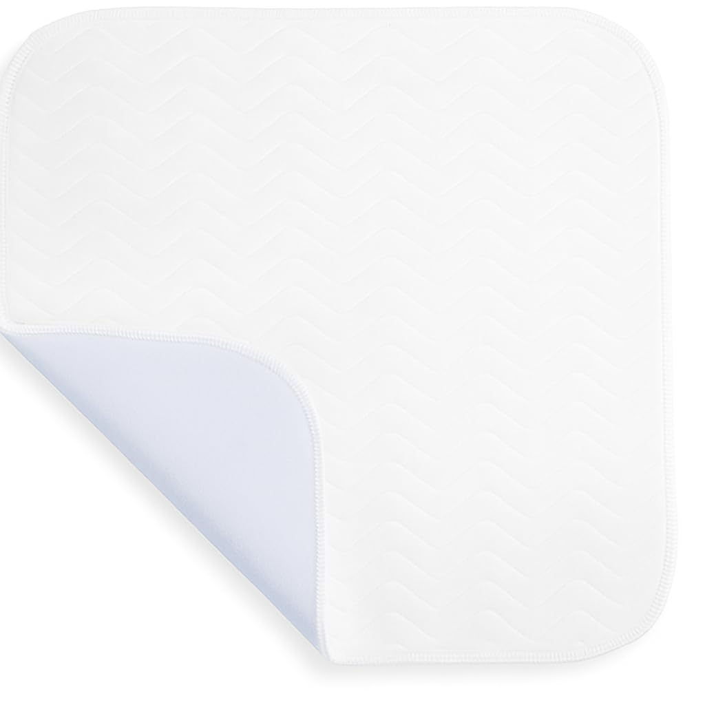 ComfortCare Washable Incontinence Pad – 100% Waterproof Bed/Chair Protector Sheet, Reusable Underpad for Adults & Elderly, Absorbent Mattress Protector, 60 x 60 cm – White