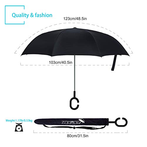 1 ZOMAKE+Inverted+Umbrella+Protection+Windproof