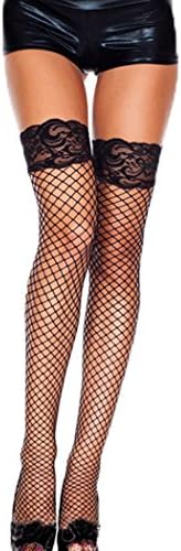 Qullyo Sexy Women Fishnet Thigh High Stockings