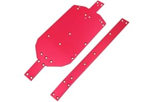 RWLZLB Metal Upgrade Spare Part for Hyper Go H14BM MJX 14210 14209 1/14 Brushless RC Cars, Steering Cup Swing Arm Set Shock Tower Bracket Body Pillars (Red,Metal Chassis)