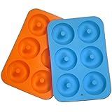 2-Pack Donut Baking Pan, Silicone, Non-Stick Mold, Bake Full Size Perfect Shaped