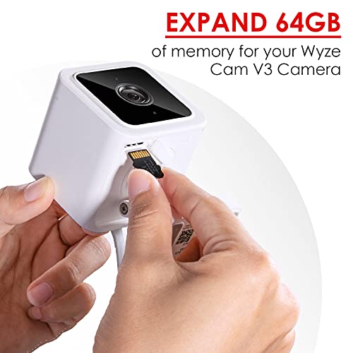 for AllNew Wyze Cam V3 Camera Mount Bracket + 64GB MicroSD Card ,for