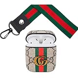 Bolod Airpods case,1&2 Case,Leather Fashion airpods case Cover ，Shockproofair pods case Carabiner,airpods case， airpods case Keychain,
