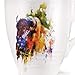DEMDACO Bison Watercolor Brown On White 16 Ounce Glossy Stoneware Mug With Handle.