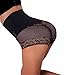 Antibacterial Mesh Pants Butt Lifter Shapers Panties Hi-Waist Thigh Slimming (M, Black)
