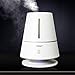 Innoo Tech IN10-C001 Ultrasonic Cool Table Lamp Humidifiers | Automatic Shut-Off | Night Light Function | 360 Degree Rotatable Mist Outlets | 2.0L, White