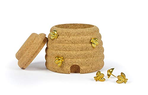 Fred Busy Bees - Cork Hive Box + 6 Bee Pins