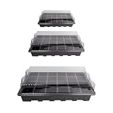 10 Pack -240 Cells -24 Grow Trays with Humidity Dome and Cell Insert - Mini Propagator for Seed Starting and Growing Healthy Plants Durable Reusable and Recyclable