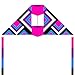 EMMAKITES 7.8ft Conyne Delta Kite The MAZE with Two 19ft Ribbon Tails Purple Dream – Stable, Easy to Fly