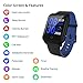 Fitness Tracker with Heart Rate Monitor, Fitpolo Smart Watch Waterproof Step Calorie Counter Pedometer Watches Activity Tracker for Women Men Kids (Black Blue)