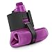 Nomader BPA Free Collapsible Sports Water Bottle - Foldable with Reusable Leak Proof Twist Cap for Gym Travel Hiking Camping and Outdoors - 22 oz (Purple)
