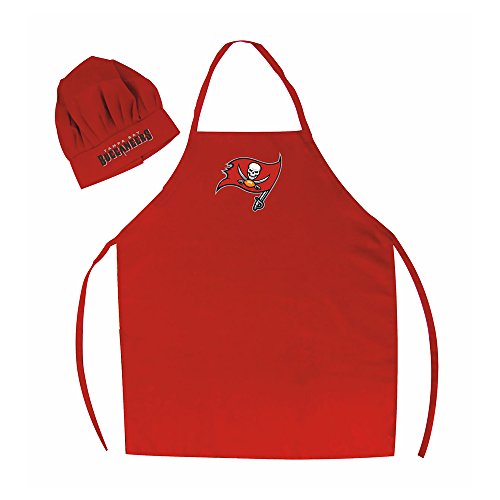 NFL Tampa Bay Buccaneers Chef Hat and Apron Set, Red, One Size